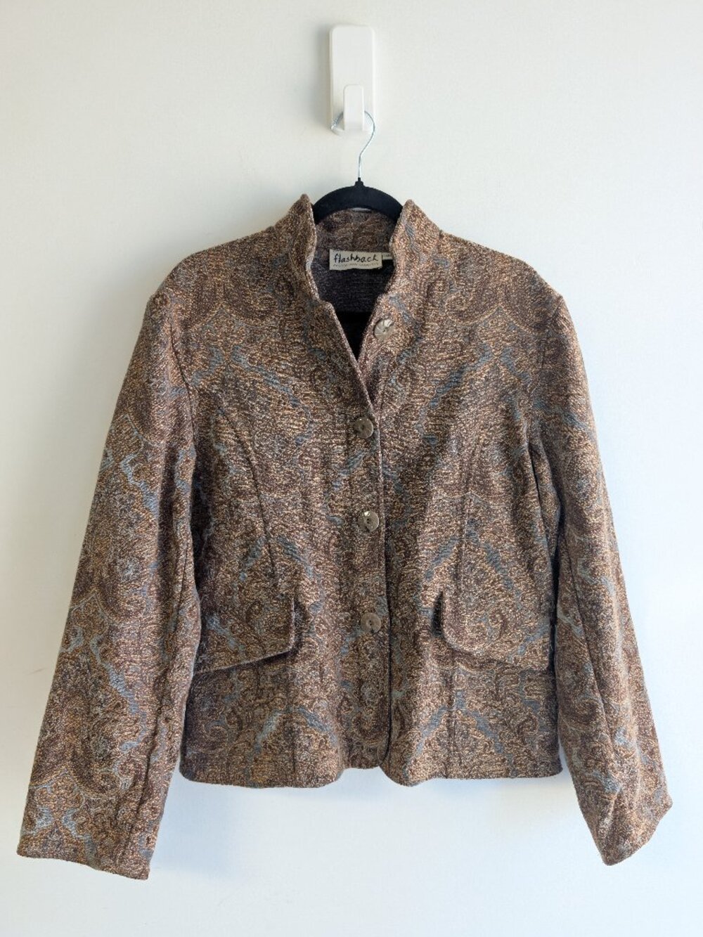 Vintage Flashback Paisley Print Tapestry Jacket